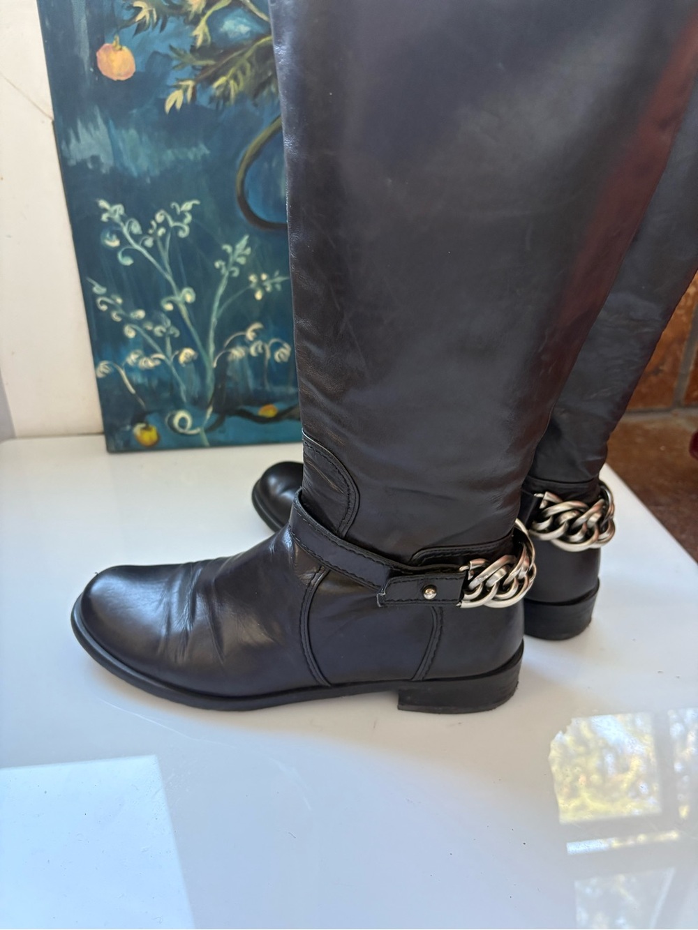 Stuart Weitzman Black Leather boots